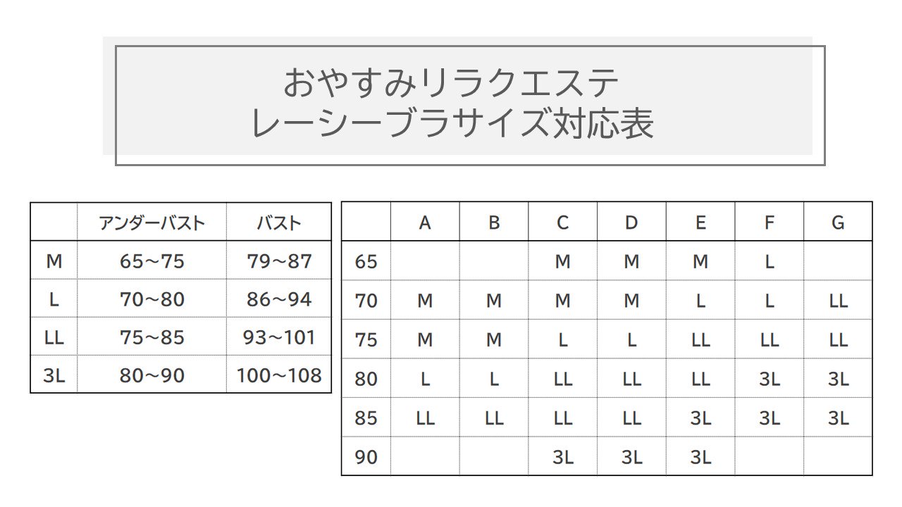 予約】おやすみリラクエステ レーシーブラ 3L - hinocosmetics online shop