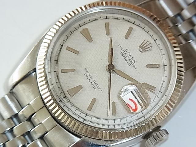 ROLEX 6305 DATEJUST ロレックスデイトジャスト ゴールドベゼル ロレックス デイトジャスト Ref-6305-1 Double Red Big バブル