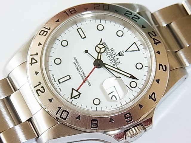 【116866】ROLEX ロレックス  16570　トリチウム エクスプローラー2 ホワイト ダイヤル T番 SS 自動巻き 保証書 当店オリジナルボックス 腕時計 時計 WATCH メンズ 男性 男 紳士
