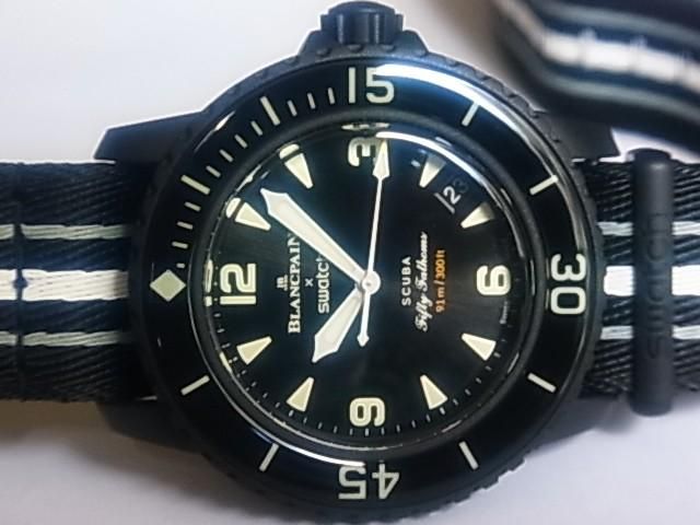 ブランパン×スウォッチ バイオセラミック スクーバ フィフティファゾム