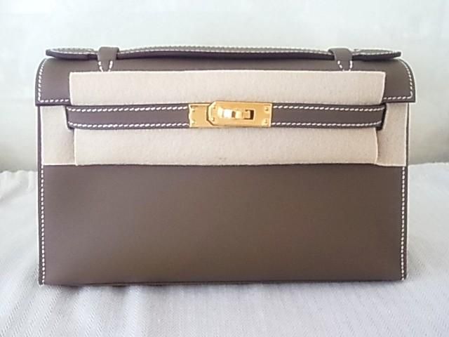 エルメス ポシェットケリー スイフト エトゥープ ゴールド金具 未使用