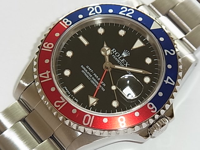 ロレックス GMTマスターI Ref.16700 赤/青ベゼル＆黒ベゼル付き
