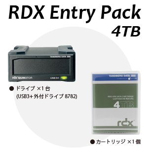 格安 タンベルグデータ RDX エントリーパック 4TB RDX4000E
