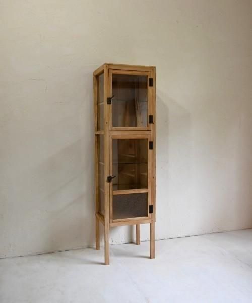 背の高い2面ガラス棚 - SANNPO古道具店