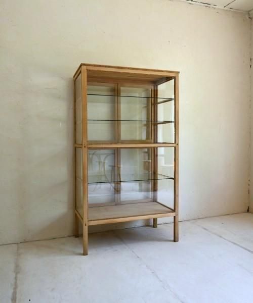 taka11古い木枠ガラスケース　パンケース　食器棚　店舗什器古道具 taka11古い木枠ガラスケース パンケース 食器棚 店舗什器古道具