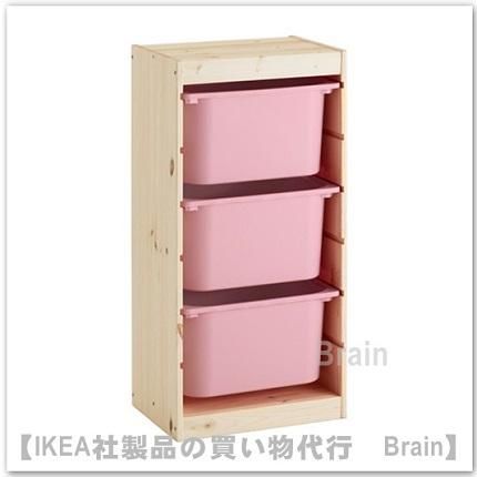 Trofast 収納コンビネーションボックス付き44x30x91 Cm パイン材 ピンク ｉｋｅａ通販brain イケア社製品の買い物代行