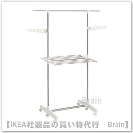 Purkla 物干しラック2段 ホワイト ｉｋｅａ通販オンライン イケア社製品の通販 買い物代行 Brain