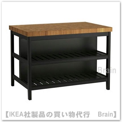 VADHOLMA：アイランドキッチン126x79x90 cm（ブラック/オーク） -  ＩＫＥＡ通販オンライン/イケア社製品の通販・買い物代行【Brain】