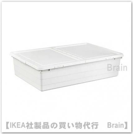 Sockerbit 収納ボックス ふた付き50x77x19 Cm ホワイト ikea通販オンライン イケア社製品の通販 買い物代行 Brain Sockerbit 収納ボックス ふた付き50x77x19 Cm ホワイト ikea通販オンライン イケア社製品の通販 買い物代行 Brain