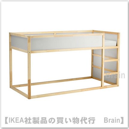 KURA/キューラ：リバーシブルベッド/ ベッドベース（すのこ）付き90x200 cm（ホワイト/パイン材） -  ＩＫＥＡ通販オンライン/イケア社製品の通販・買い物代行【Brain】
