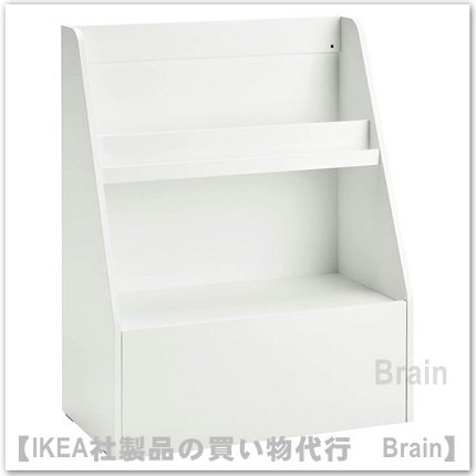 未使用品】IKEA ikea ベリグ ブックディスプレイ 収納付き, ホワイト