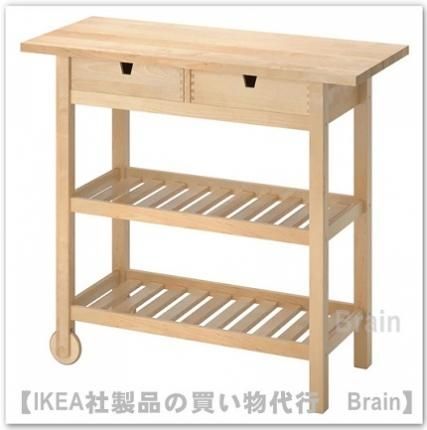 FÖRHÖJA/フォルホイア:キッチンワゴン100x43 cm(バーチ FÖRHÖJA/フォルホイア:キッチンワゴン100x43 cm(バーチ