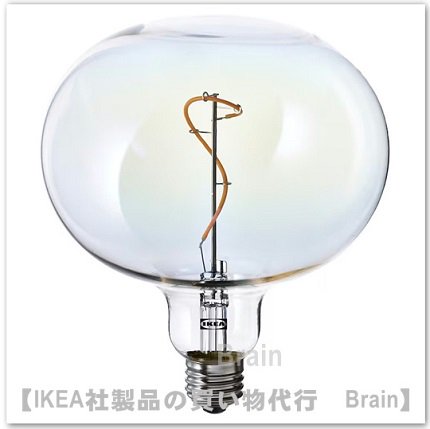 IKEA LED電球グレークリアガラス  E26 球2重 モールナルト 月kartell