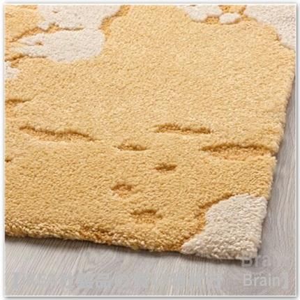 RINGKLOCKA/リングクロッカ：ラグ パイル短160x230 cm （イエロー/オフ