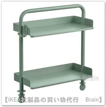 RELATERA/レラテラ：デスクトップシェルフ（ライトグレーグリーン