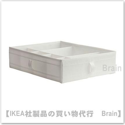 SKUBB：ボックス 仕切り付き44x34x11 cm（ホワイト） - IKEA