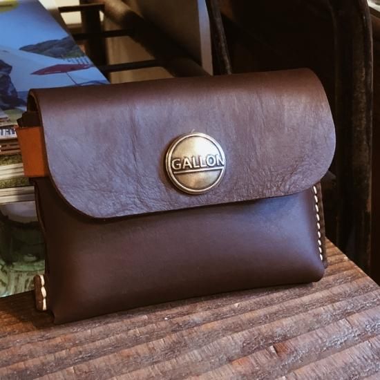 GALLON　ガロン　フラップショート 二つ折り財布　オーダーメイド 本革 GALLONガロンフラップショート 二つ折り財布オーダーメイド 本革