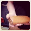 ͽ - GUSSET LEATHER LONG WALLET / CL