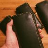 ͽ - GUSSET LEATHER LONG WALLET / BK