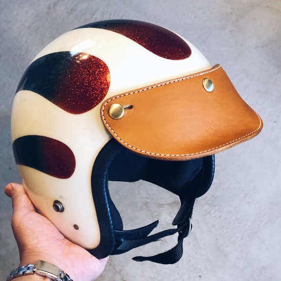 オリジナルレザーバイザー / キャメル（ORIGINAL LEATHER VISOR / CL） for JET HELMET