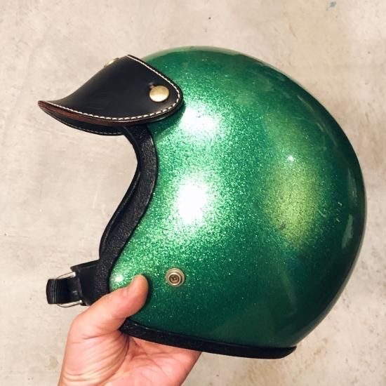 オリジナルレザーバイザー / ブラック（ORIGINAL LEATHER VISOR / BK） for JET HELMET