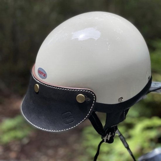 オリジナルレザーバイザー / ブラック（ORIGINAL LEATHER VISOR / BK） for JET HELMET