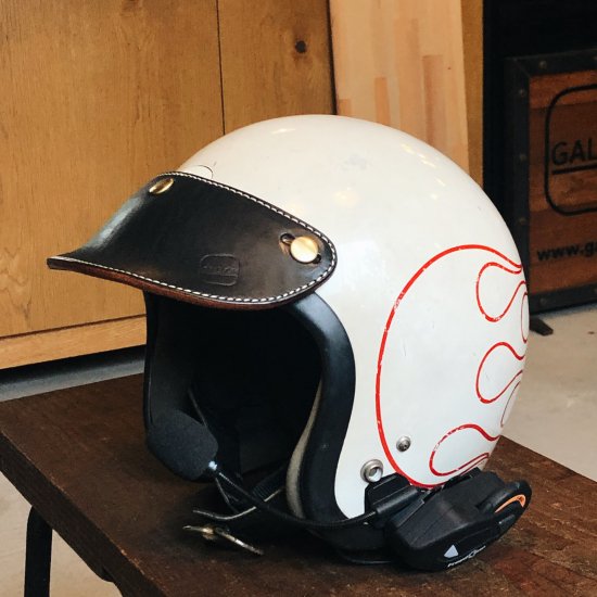 オリジナルレザーバイザー / ブラック（ORIGINAL LEATHER VISOR / BK） for JET HELMET