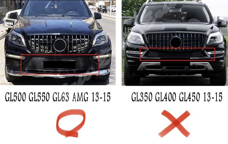 最高品質 X166/GL GL550/AMG GL63 13y-15y パナメリカーナ（縦フィン