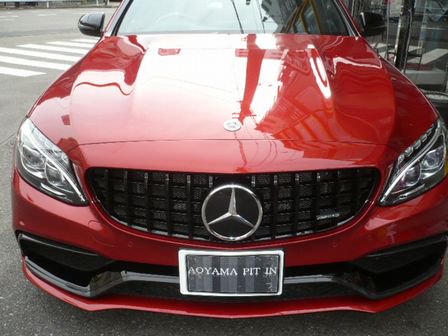 最高品質 W205 前期 AMG C63用 パナメリカーナ（縦フィン）style フロントグリル タイプⅡ 社外品 - AOYAMA PITIN