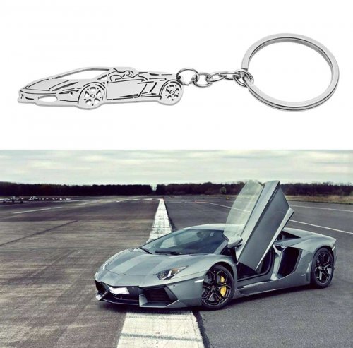 Lamborghini シルエット カー キーホルダー キーリング - AOYAMA PITIN