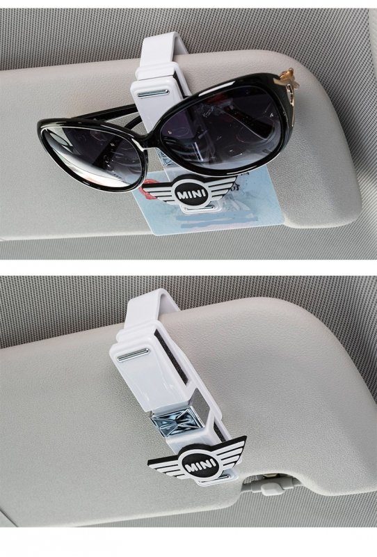 Autoban BLACKSUIT レザー サングラスクリップ サンバイザー 車眼鏡ホルダー サングラス ホルダー 