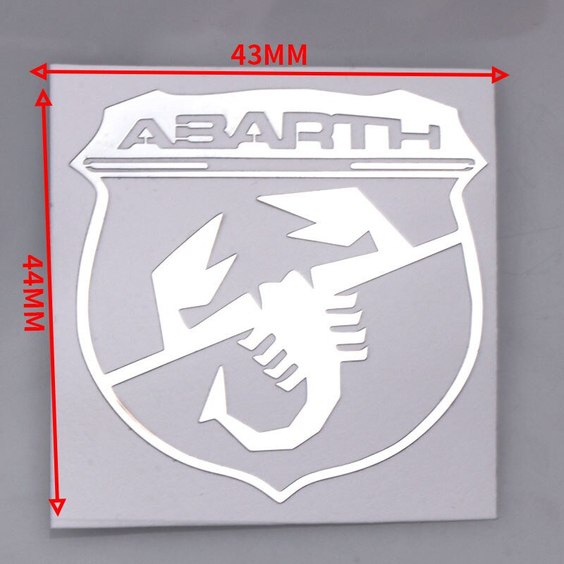 ABARTH(アルミステッカー)(2色) スタイリング3Dメタルイタリアabarthサソリのステッカー - AOYAMA PITIN