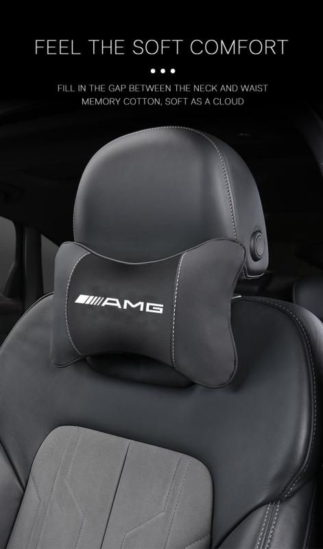AMG (首枕) ネックピロー Pu レザー カーシート ヘッドレスト