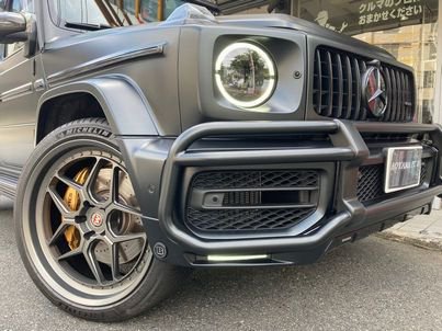 純正 W463A AMG G63用 本国仕様 フロントバンパーガード＋取り付けに