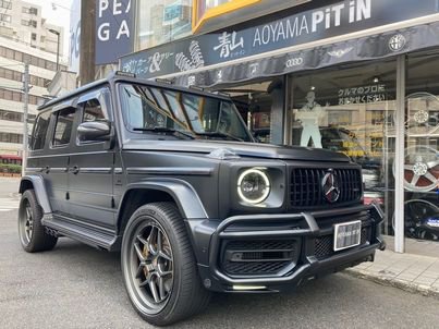 純正 W463A AMG G63用 本国仕様 フロントバンパーガード＋取り付けに