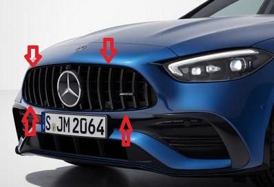 純正 W206 前期 AMG C43 フロント パナメリカーナグリル