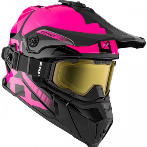 CKX スノーモービル ゴーグル付 ヘルメット TITAN ORIGINAL ピンク POLAR PINK