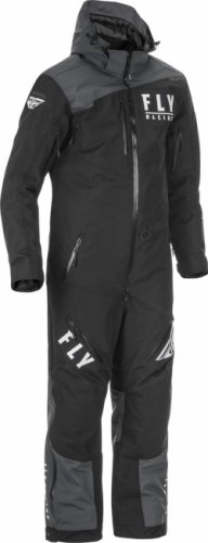 FLY RACING スノーモービル 中綿入り モノスーツ COBALT MONOSUIT INSULATED ブラック/グレー Black/Grey  | 通気性と防水性を兼ね備えたワンピースモノスーツ - スノーモービル用品をカナダから発送『スノーテックカナダ』