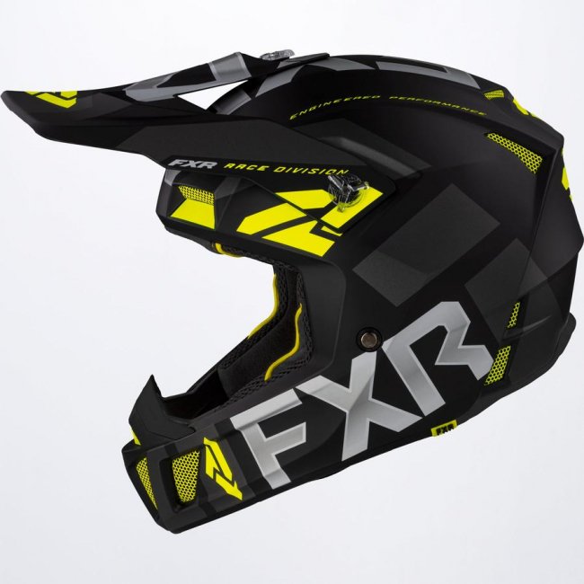 FXR カナダ CLUTCH EVO HELMET スノーモービル 軽量ヘルメット ブラック/イエロー BLACK/HI VIS