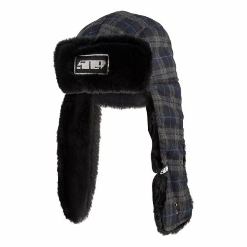 509 スノーモービル 防寒 帽子 Trapper Hat ブラック BLACK - スノーモービル用品をカナダから発送『スノーテックカナダ』