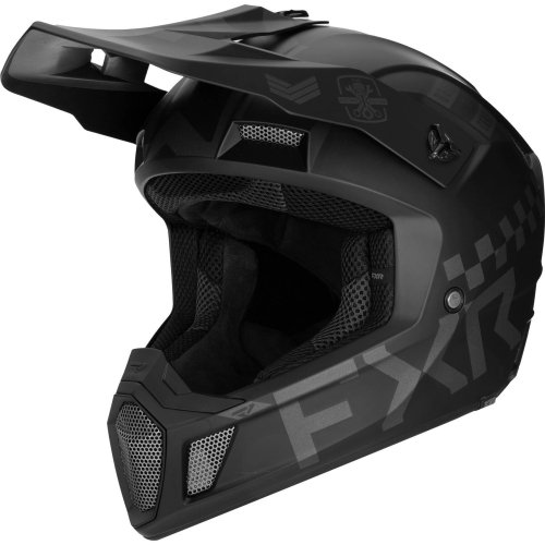 2024 FXR スノーモービル CLUTCH GLADIATOR 軽量ヘルメット ブラック BLACK OPS | 軽量ポリマーアロイシェル |  2シェルサイズ - スノーモービル用品をカナダから発送『スノーテックカナダ』