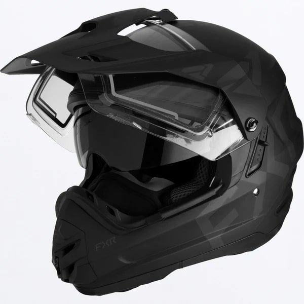 FXR スノーモービル TORQUE X TEAM HELMET 軽量ヘルメット ヒートシールド ブラック BLACK OPS