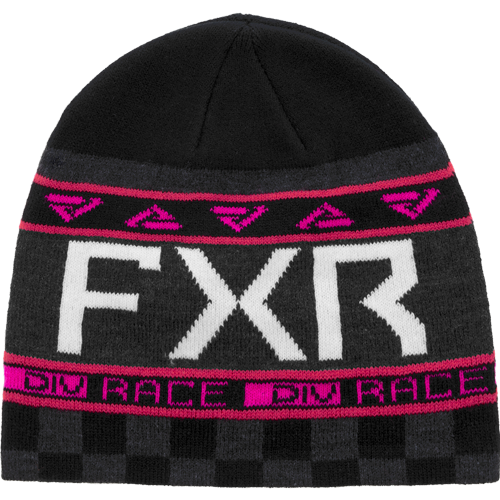 FXR Racing RACE DIVISION BEANIE スノーモービル 防寒 ニット帽 ブラック/ピンク | 最高の防寒アイテム -  スノーモービル用品をカナダから発送『スノーテックカナダ』