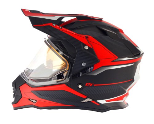 MT スノーモービル ヘルメット HELMET MODE DS GT ELECTRIC SHIELD エレクトリックシールド レッド RED 赤 |  防曇・防傷・ヒートシールド搭載 - スノーモービル用品をカナダから発送『スノーテックカナダ』