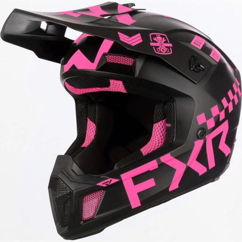 色ブラックFXR クラッチ CX ヘルメット 2021 スノーモービル