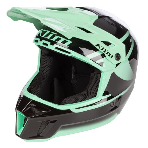 KLIM F3 Helmet ECE スノーモービル 軽量 ヘルメット ICON BLACK - WINTERMINT アイコンブラック -  ウィンターミント