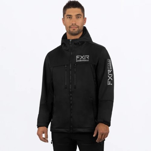 FXR Racing スノーモービル PRO SOFTSHELL ソフトシェル ジャケット ブラック BLACK |  完全防水性と通気性のあるソフトシェルジャケット - スノーモービル用品をカナダから発送『スノーテックカナダ』