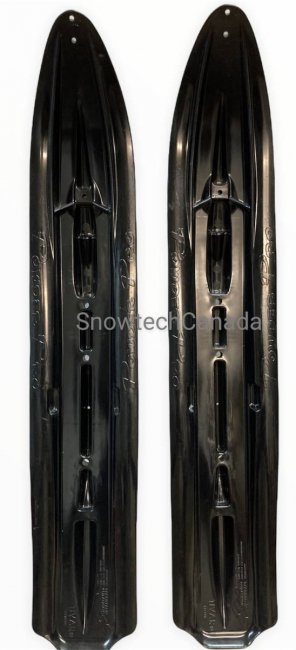 SLP スキー POWDER PRO SKI スノーモービル パウダー プロスキー ブラック / BLACK 左右セット-  スノーモービル用品をカナダから発送『スノーテックカナダ』
