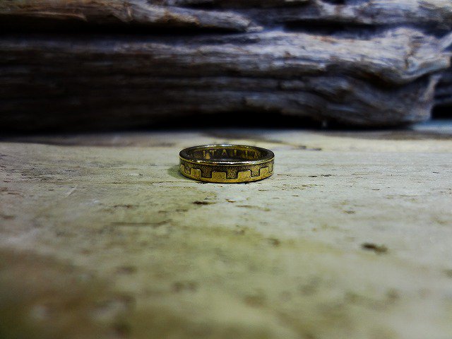 Italy 200 LIRE Coin Ring / イタリア 200リラ コインリング - used clothing ＆ original  handmade　BB LUCK