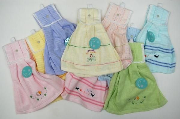 専用　ドレスタオル　二点 ドレスタオル 5枚セット】色柄おまかせ 無撚糸 刺繍入り